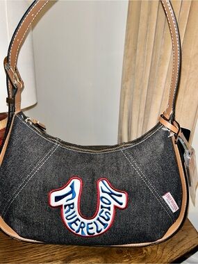 True Religion Retro Denim Hobo Bag. New With Tags